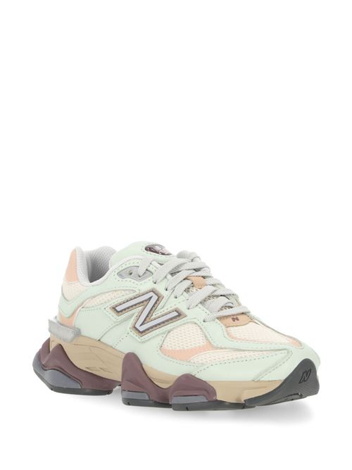 cream white/multicolour mesh design leather sneakers New Balance | U9060GCACLAY ASH WHITE